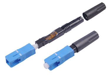 اتصالات فیبر نوری SC / UPC تنش 50 رنگ آبی 10N چادری