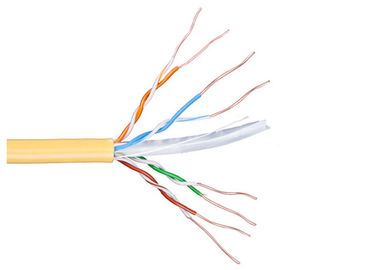 کابل کابل FTP Cat6A دارای ارزش Plenm ، زرد رنگ 305 متر در هر هادی مس جعبه