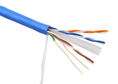 کابل 100 فوت FTP Cat6A رنگ آبی برای ارتباط دیجیتال 30 ولتاژ